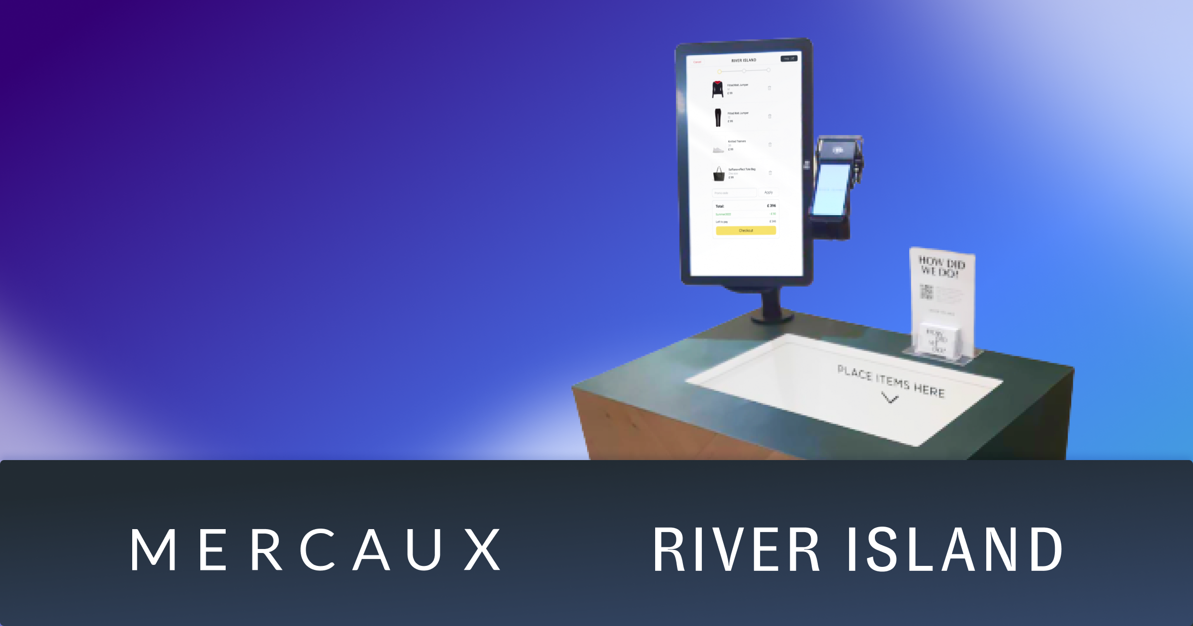 On stage with Mercaux & River Island GameChanging RFID Self Checkout